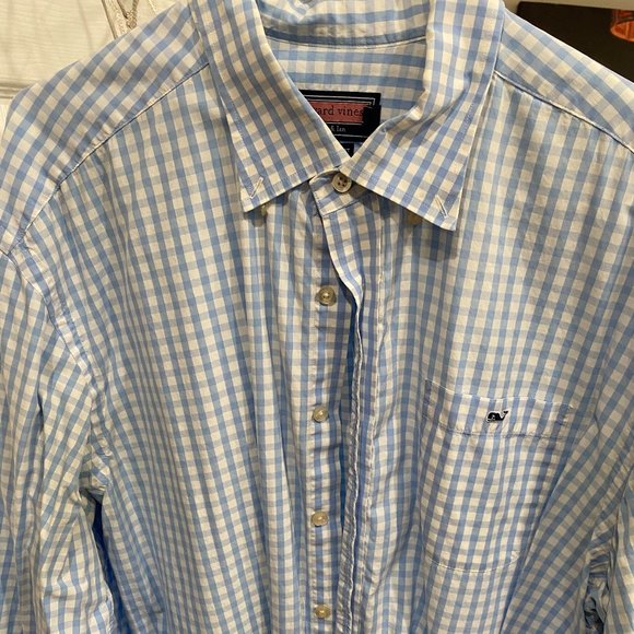 Vineyard Vines Tucker Button Down Shirt - Blue Gingham - Size XL - Picture 1 of 3
